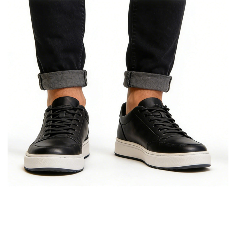 VeraStep Black Casual Leather Shoes